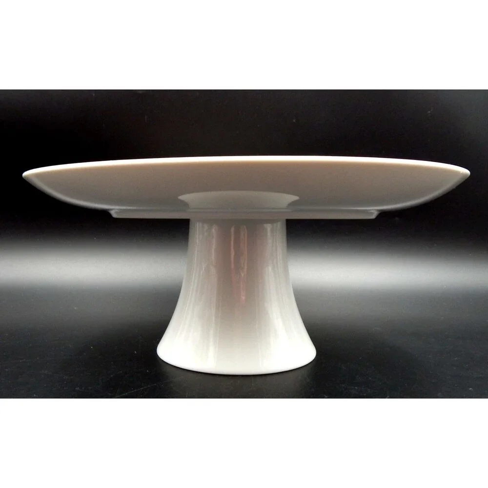 Lefton Christmas Pedestal Cake Stand Christmas Tree Plate Vintage Japan 10 Inch
